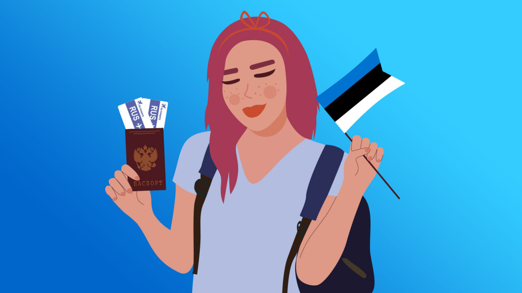 Девушка из России радуется получению визы в Эстонию
