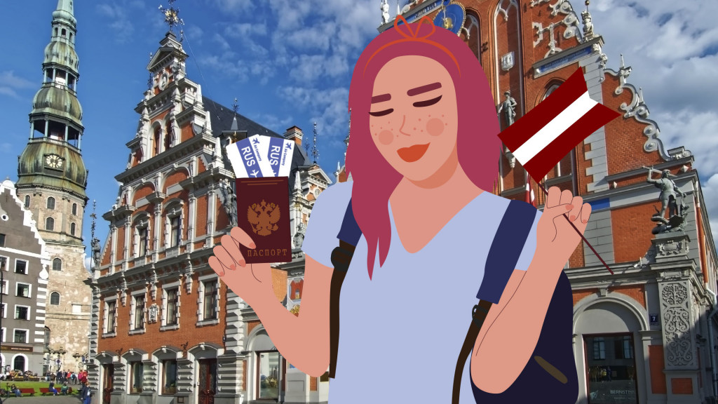 Девушка из России радуется получению визы в Латвию